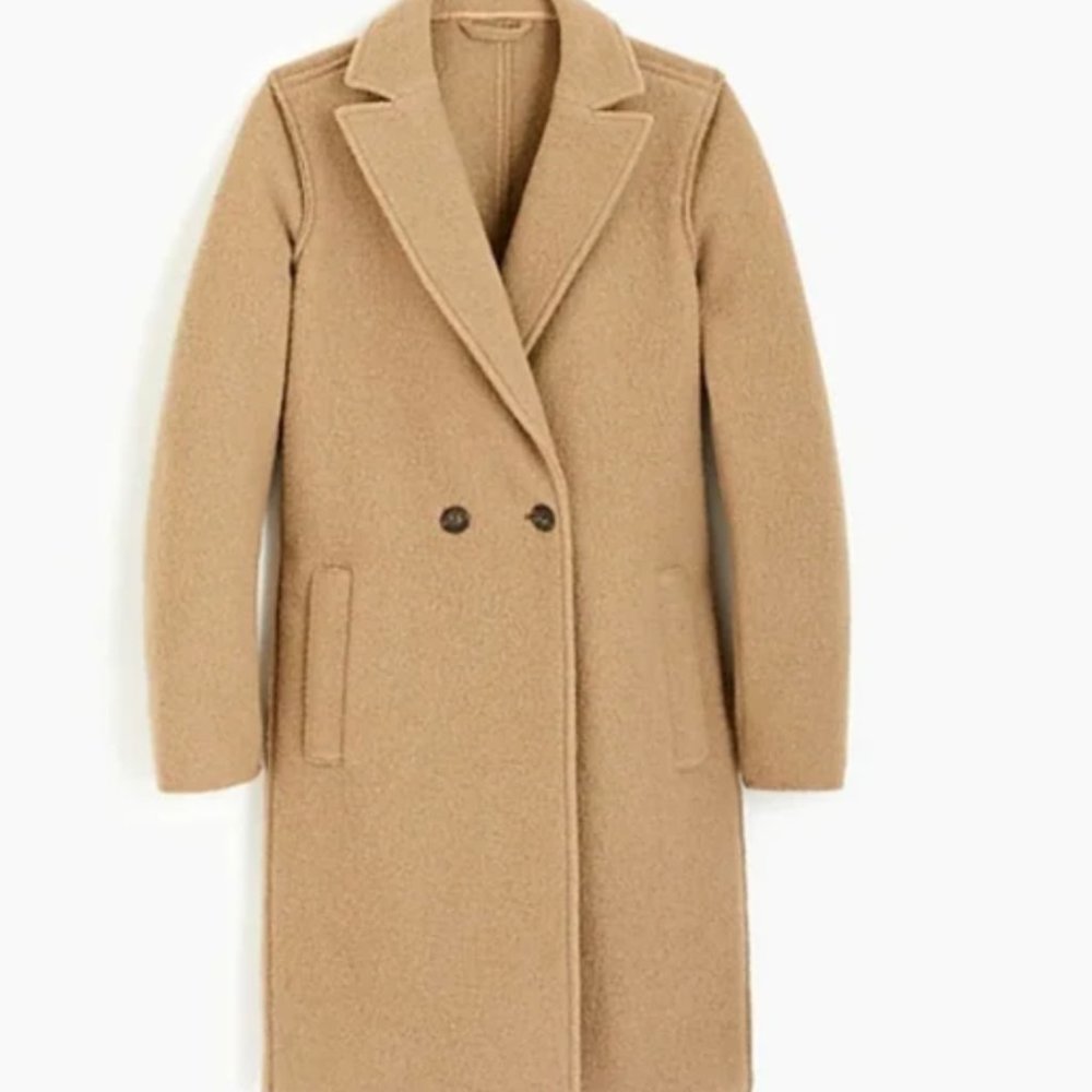 J.Crew 0P Daphne topcoat in Italian boiled wool-J4865 camel